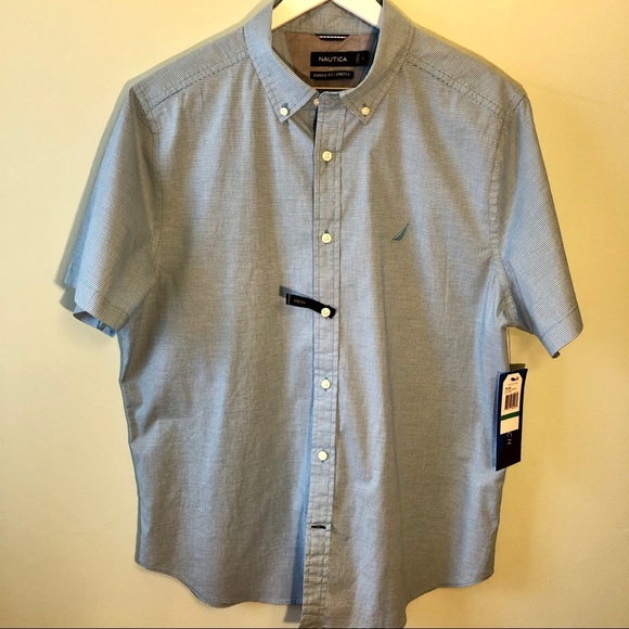 Nautica Other - NWT Nautica Lg Blue Checkered Button Down Shirt